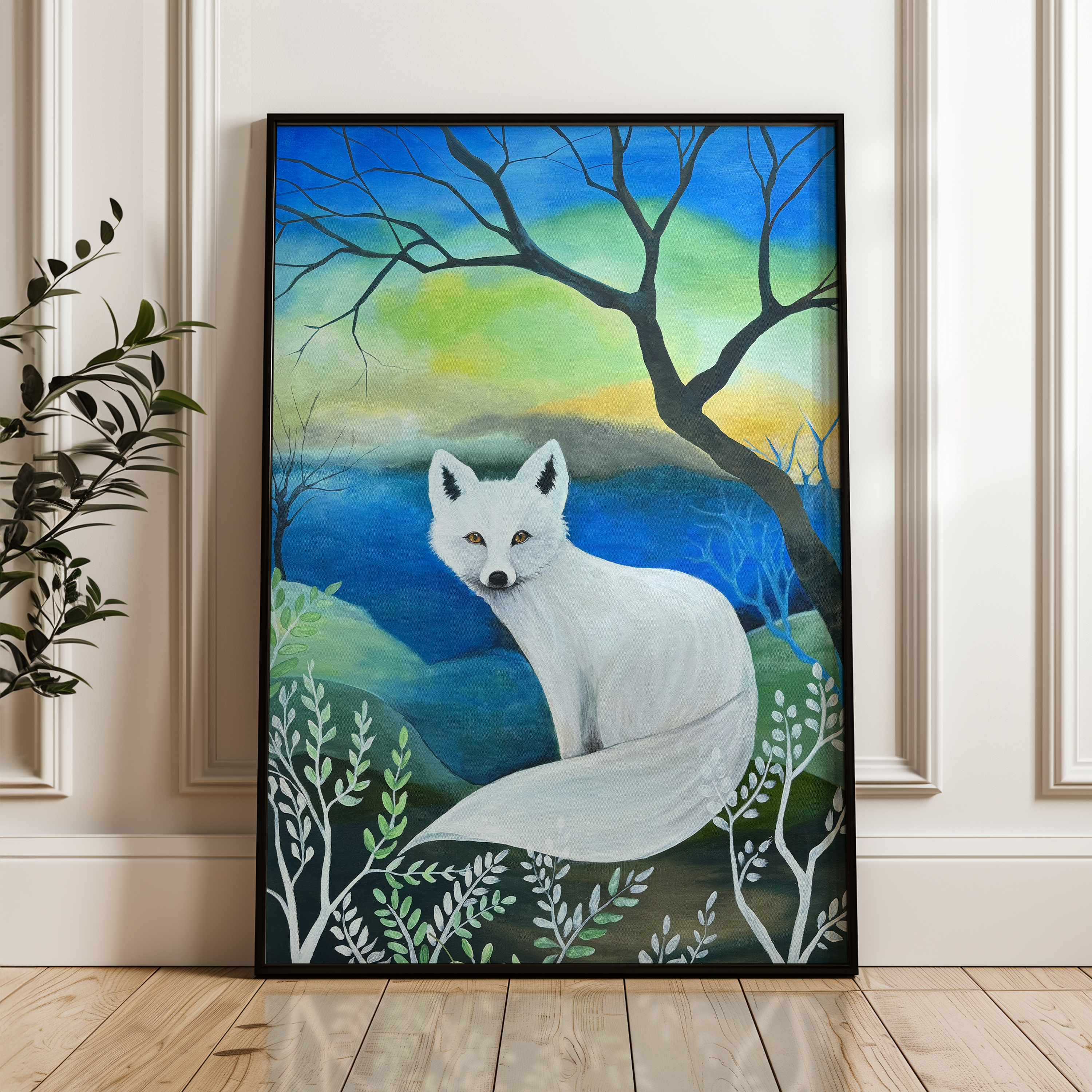 White fox - Acrylic on canvas